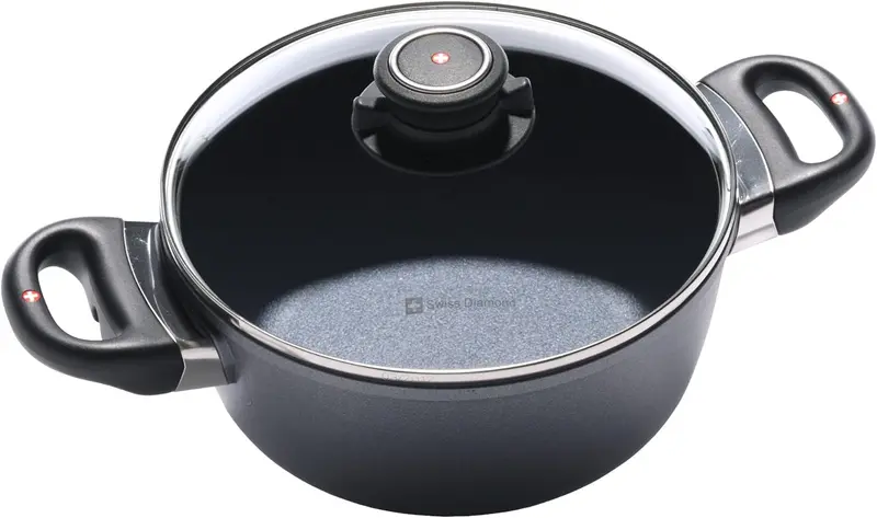 Swiss Diamond 8" Induction Casserole Pot With Glass Lid 1