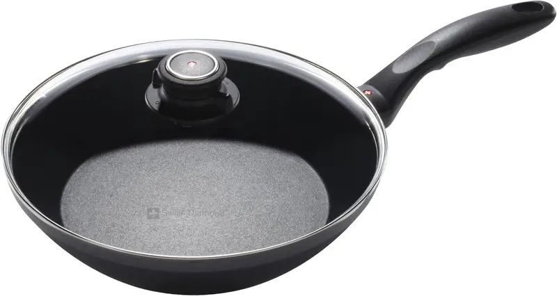 Swiss Diamond 9.5" Induction-Optimized Edge Stir-Fry Pan With Glass Lid 1