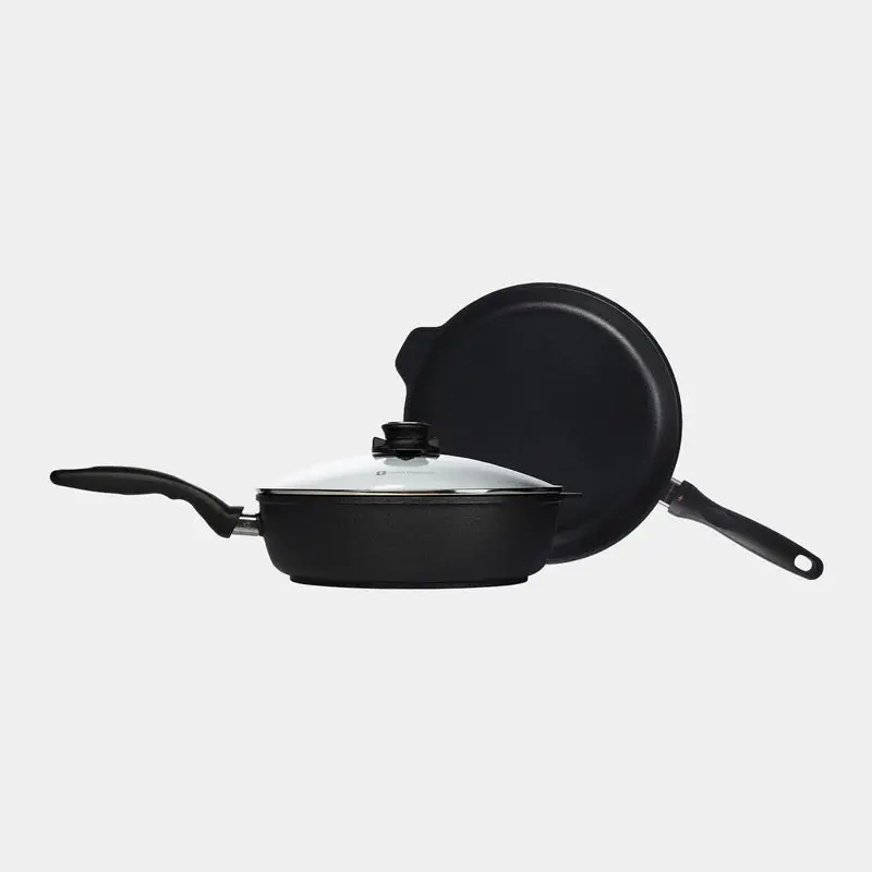 Swiss Diamond Xd Nonstick Induction Set: Fry Pan, Sauté Pan & Tempered Glass Lid 1