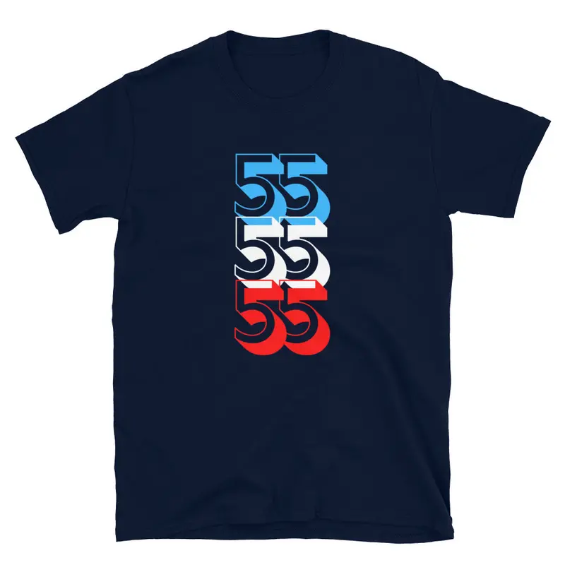 'Table 55' Navy Blue Cotton Tee 1