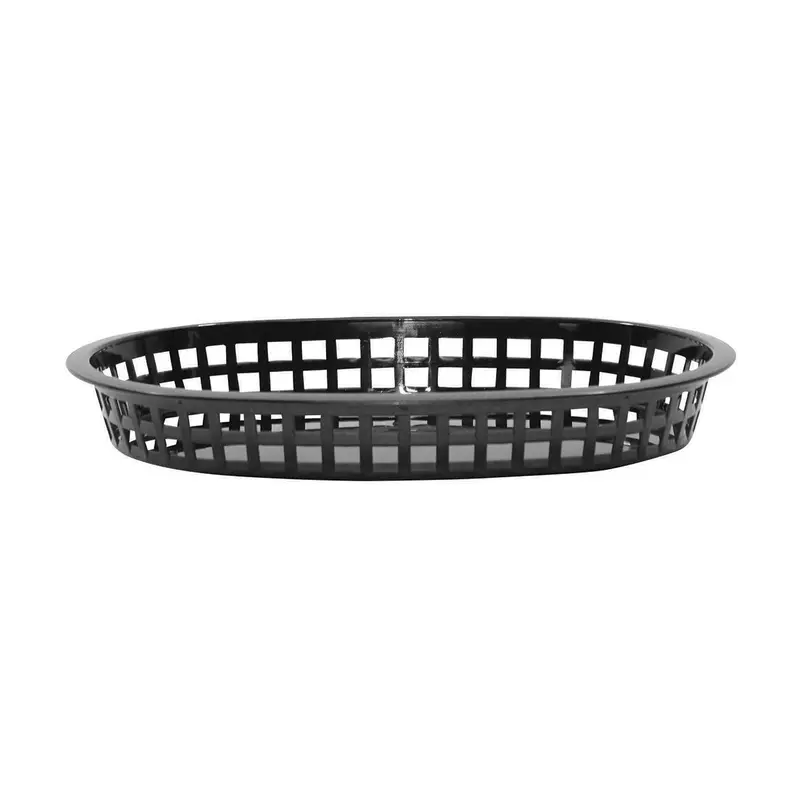 Tablecraft 1076Bk Chicago-Style Platter Basket – Black, 10.625", 12-Pack 1