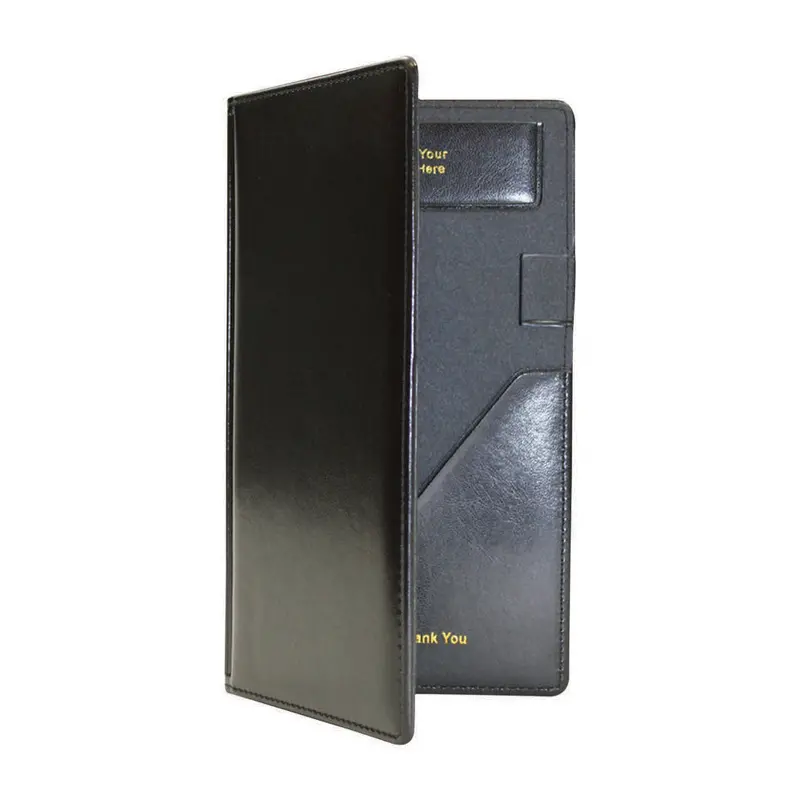 Tablecraft 59Bk Two-Fold Check Presenter – Black Leatherette Holder For Restaurant Use 1