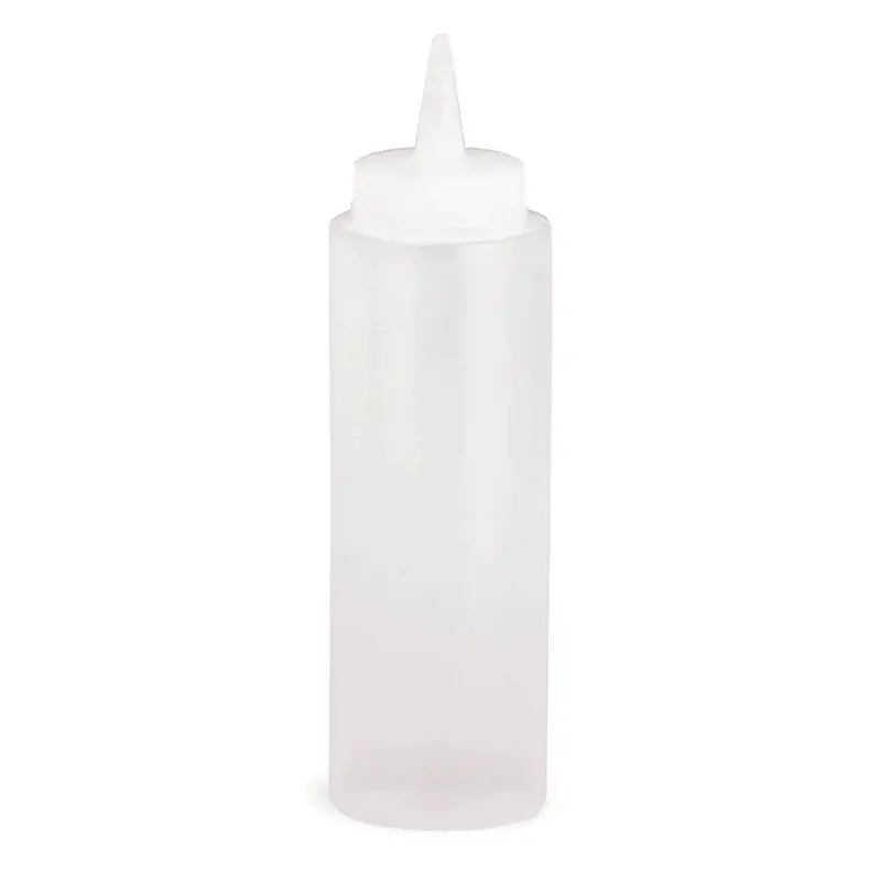 Tablecraft 8-Oz Standard Cone-Tip Squeeze Bottle – Clear 1