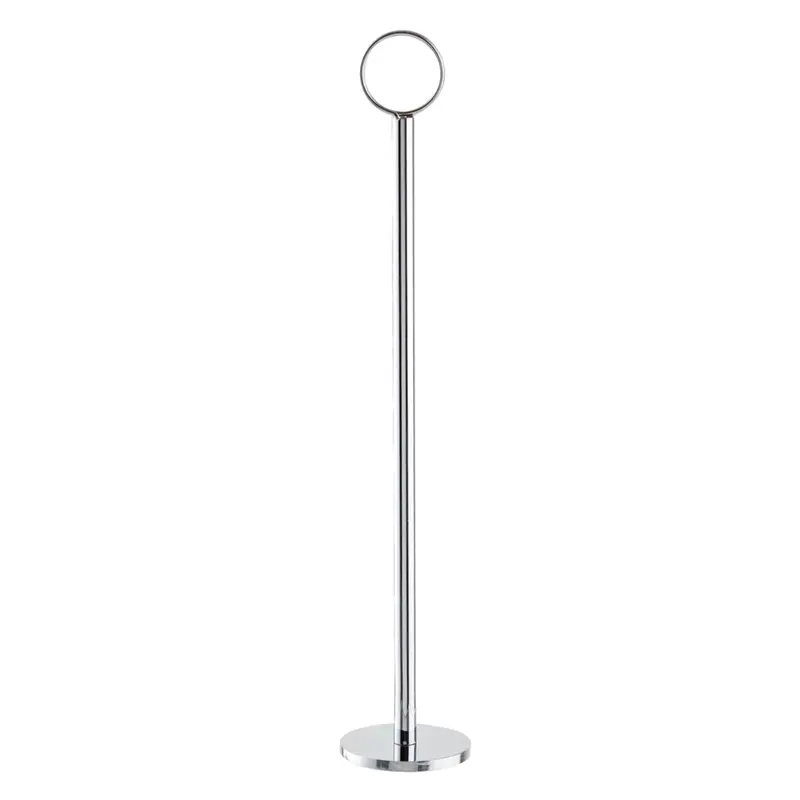 Tablecraft Chrome-Plated Menu Holder – 12-Inch Vertical Stand With 2.25-Inch Base 1