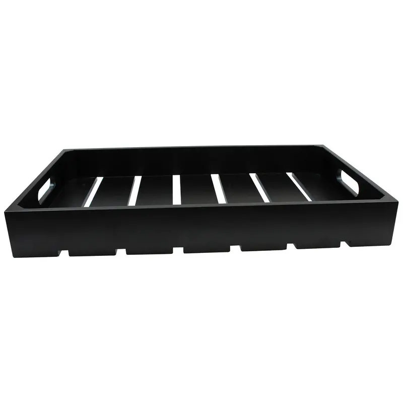 Tablecraft Full-Size Black Wood Display Crate (2.75" Deep) – Final Sale 1