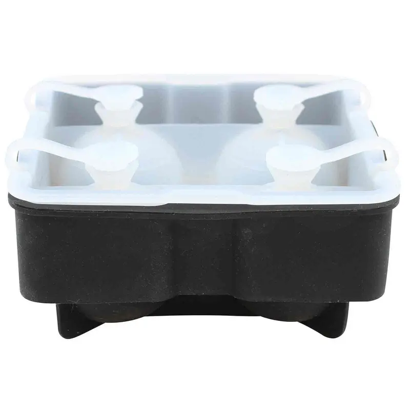 Tablecraft Silicone Sphere Ice Mold Tray – Makes Four 1.75-Inch Ice Spheres 1