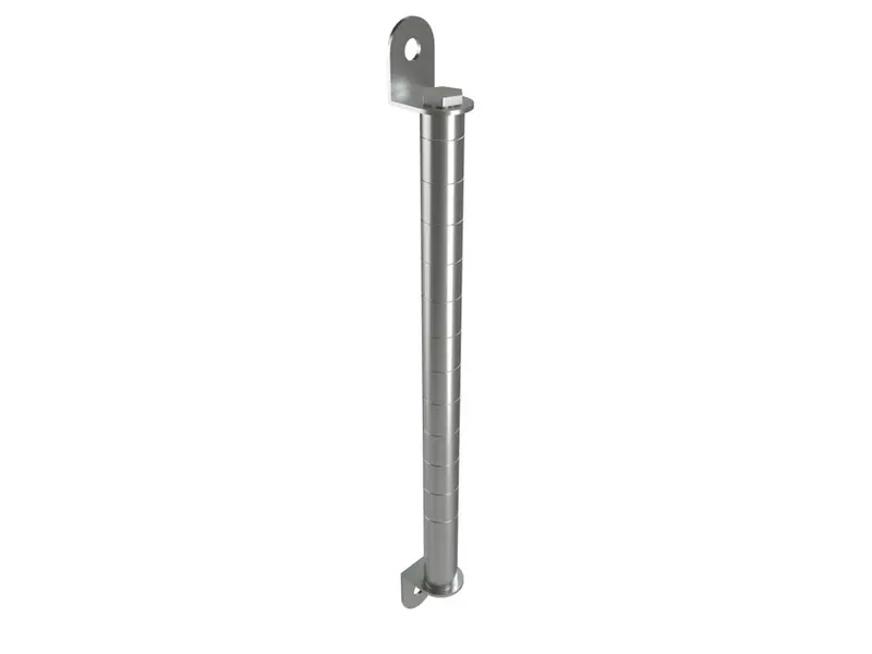 Tarrison 34" Wall-Mount Chrome Post Kit For Vertical Shelving 1