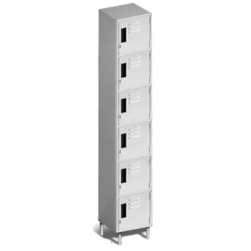 Tarrison Beige 6-Compartment Steel Locker – 15" X 12" X 79" 1