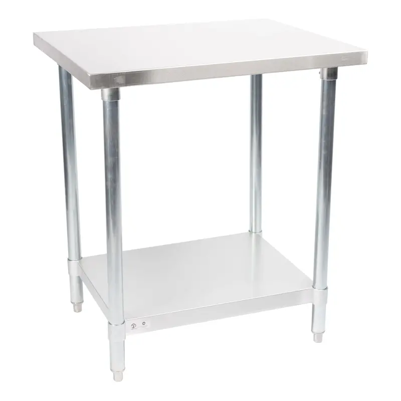 Tarrison Stainless Steel Work Table With Lower Shelf & Adjustable Feet 1