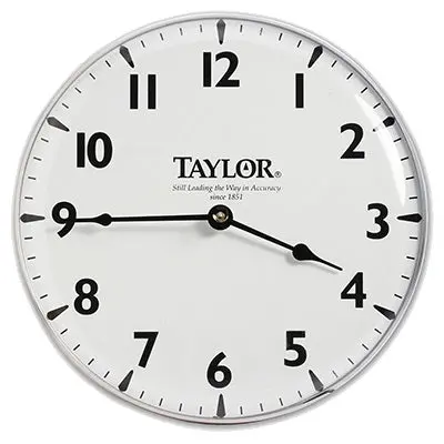 Taylor 12-Inch Patio Wall Clock With Classic Dial 1