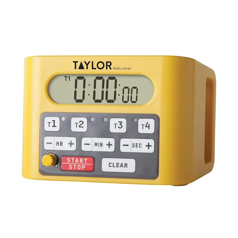 Taylor 4-Event Digital Timer With Adjustable Loud Alarm For Multi-Task Cooking 1