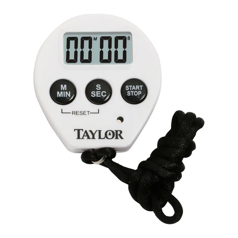Taylor 5816N Chef’S Digital Timer & Stopwatch – White With 3/8" Lcd 1