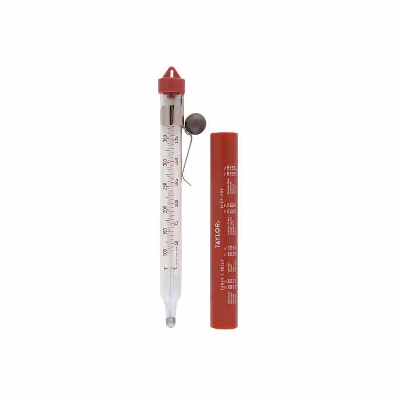 Taylor Glass Candy And Deep-Fry Tube Thermometer For Precise Sugar And Oil Temperatures 1