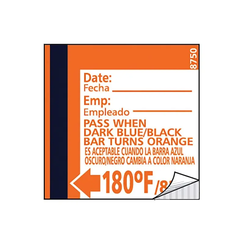 Taylor Temprite Dishwasher Temperature Test Labels – 24-Pack Validation Stickers 1