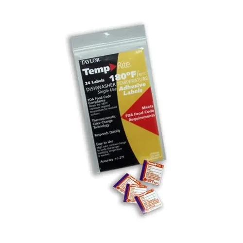 Taylor Temprite Dishwasher Test Strips – 180°F Verification Kit (25 Count) 1