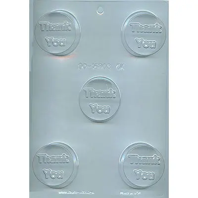 Thank You Message Round Sandwich Cookie Chocolate Mold (Model 90-16803) 1