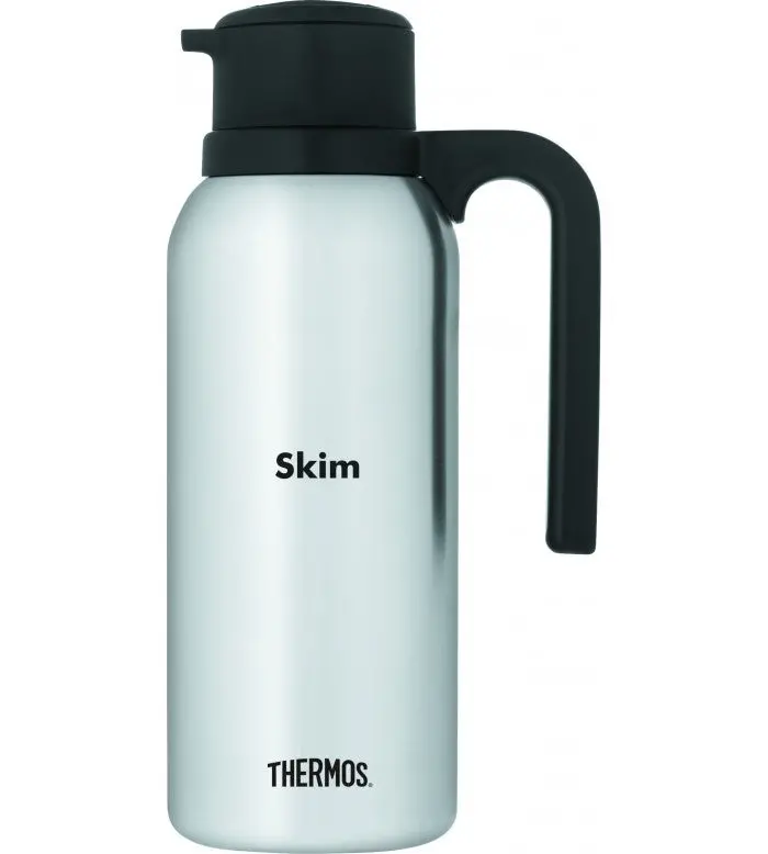 Thermos Twist & Pour Dairy-Imprinted Vacuum Carafe – 32 Oz, Stainless Steel 1