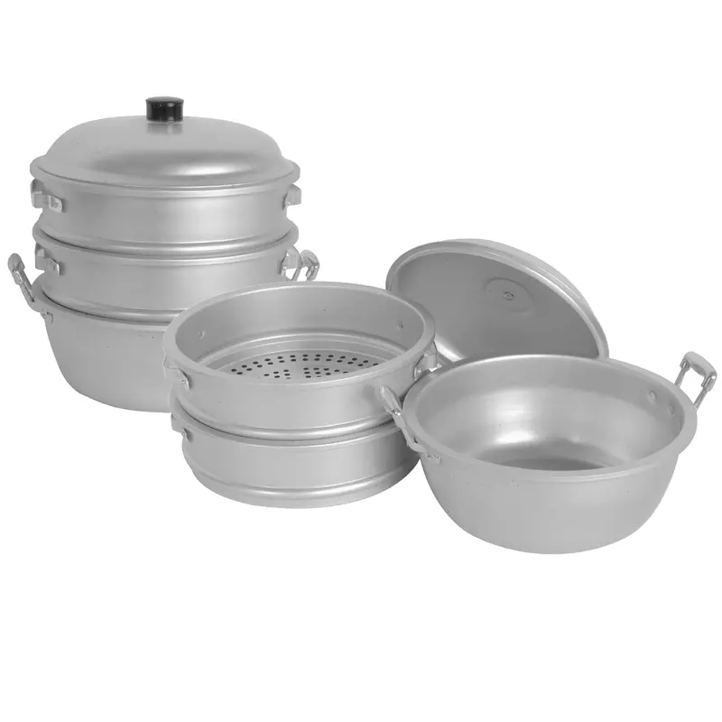 Thunder Group Alst012 Stainless Steel Steamer Set – 21 Inch Diameter 1