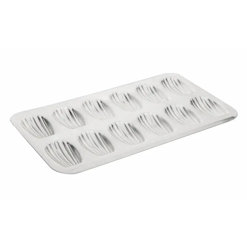 Tinned Madeleine Sheet – Gobel Baking Pan For 12 × 3" Shell-Shaped Cookies 1