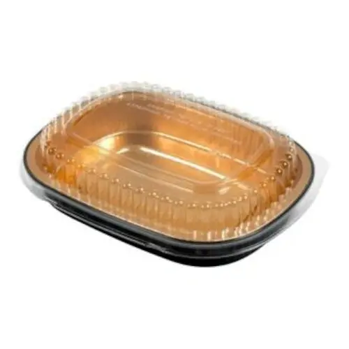 Titan 72 Oz Black And Gold High-Lid Takeout Containers – Pack Of 2 Sets 1