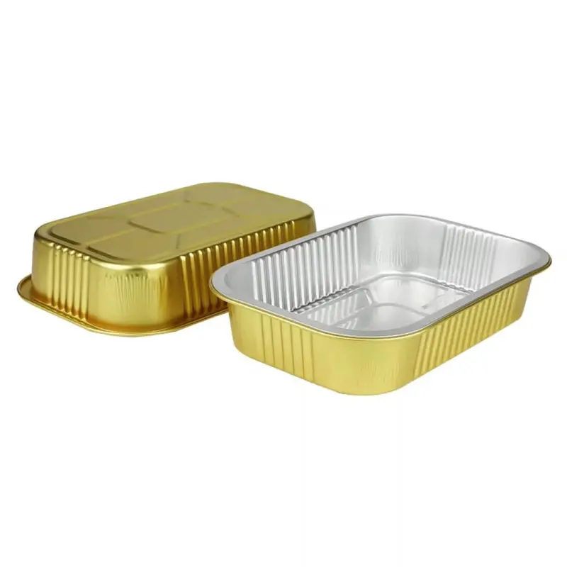 Titan Elegant Black & Gold 19 Oz Takeout Containers With Elevated Lids – 4-Set 1