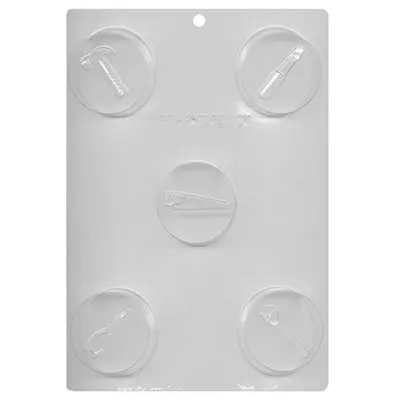Tools-Themed Chocolate Sandwich Cookie Mold (Round, #90-161262) 1