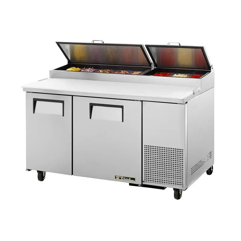True 60-Inch Pizza Prep Table – Dual-Door Refrigerated Workstation With Hc Refrigeration 1