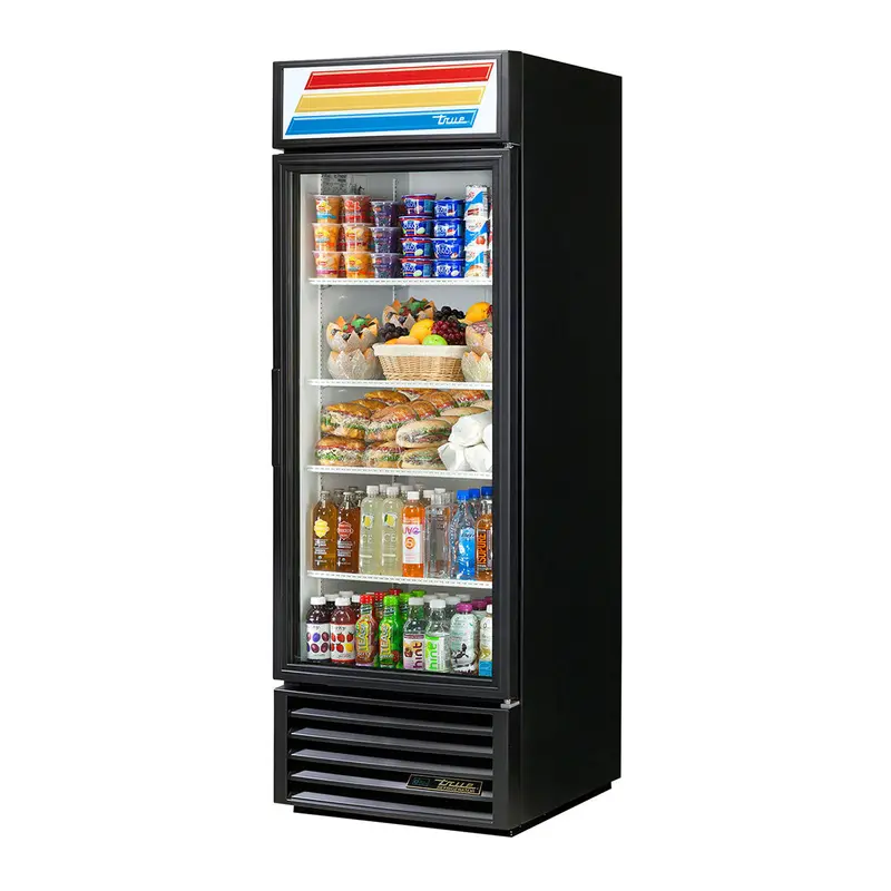 True Gdm-23-Hctsl01 Black Glass-Door Refrigerated Merchandiser – Single-Section Display Cooler 1