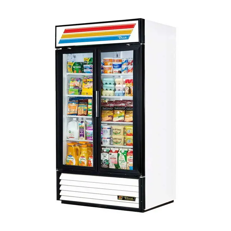 True Gdm-35-Hctsl01 Dual-Section Glass-Door Refrigerated Merchandiser – White Finish 1