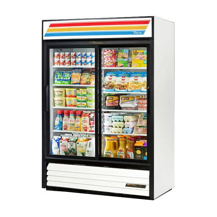 True Gdm-47-Ld Two-Section Glass-Door Refrigerated Display – White Finish 1