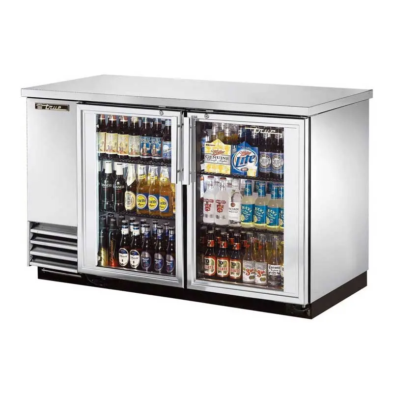 True Tbb-2G-S-Hc-Ld Two-Section Glass-Door Back Bar Cooler 1