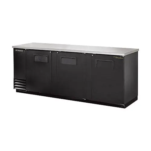 True Tbb-4-Hc Triple-Door Back Bar Cooler — 90.4" Tall, Matte Black Finish 1