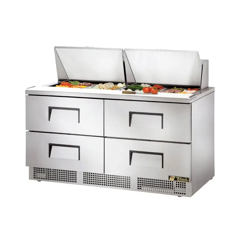 True Tfp-64-24M-D-4 64-Inch Solid-Drawer Refrigerated Prep Table For Sandwiches & Salads 1