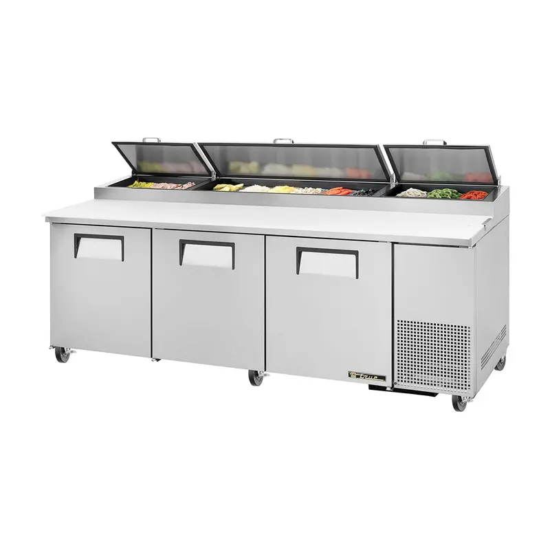 True Tpp-At2-93-Hc 93-Inch Pizza Prep Table – Three-Door Refrigerated Workstation With Hc Refrigerant 1