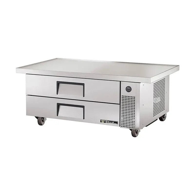 True Trcb-52-60 Two-Drawer Refrigerated Chef Base – 60-Inch Flat Top 1