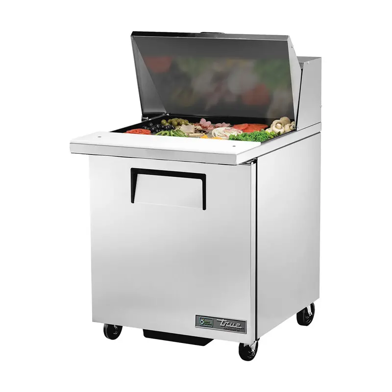 True Tssu-27-12M-C Mega-Top Refrigerated Prep Table – 27-Inch Single-Door Salad/Sandwich Station 1