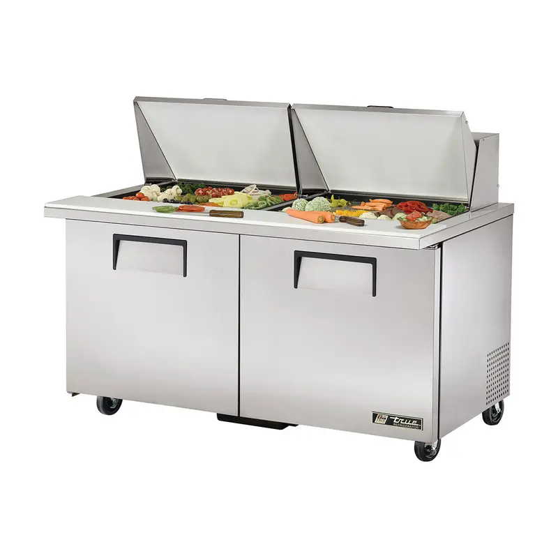 True Tssu-60-24M-B-St 60-Inch Mega-Top Refrigerated Prep Table – Dual-Door Salad & Sandwich Station 1