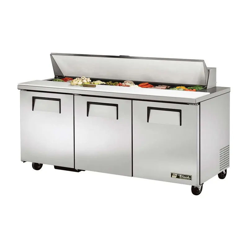 True Tssu-72-18-Hc High-Capacity Triple-Door Prep Table – 72-Inch Stainless Steel 1
