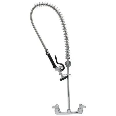 T&S 5Pr-8W00 Wall-Mount Pre-Rinse Faucet – 8-Inch Reach, 1.15 Gpm Spray Valve 1