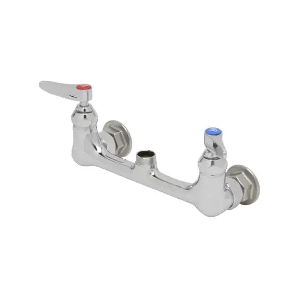 T&S B-0230-Ln Dual-Pantry Wall-Mount Faucet Base — 8-Inch Center-To-Center, Lever-Style Handles 1