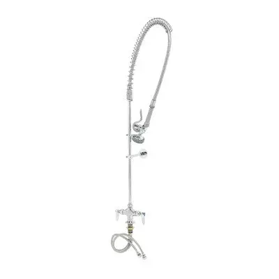 T&S Easyinstall Deck-Mount Pre-Rinse Faucet With 44" Hose & Lever Controls 1