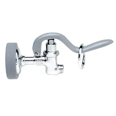 T&S High-Performance Spray Valve: 1.15 Gpm, Doe Face, Grey Finish 1