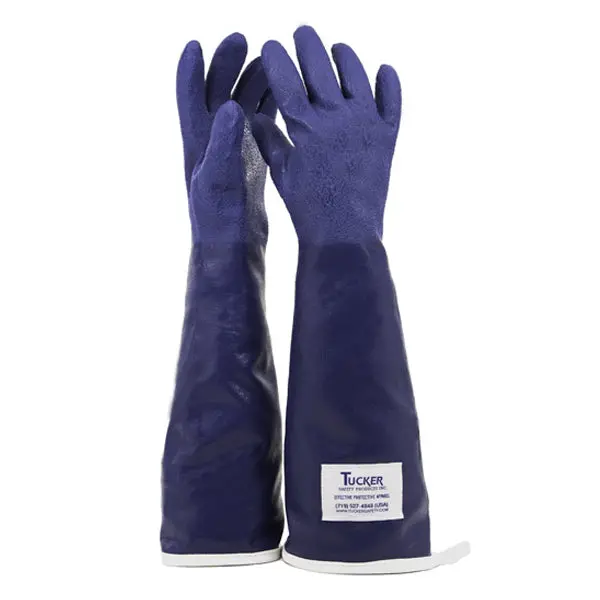 Tucker Safety Steamglove Utility Glove – 20-Inch Nitrile-Coated, Heat-Resistant, Blue Pair 1