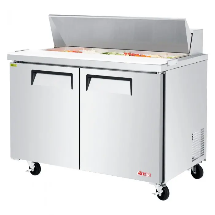 Turbo Air Est-48-N-V Dual-Door Refrigerated Salad & Sandwich Prep Table 1