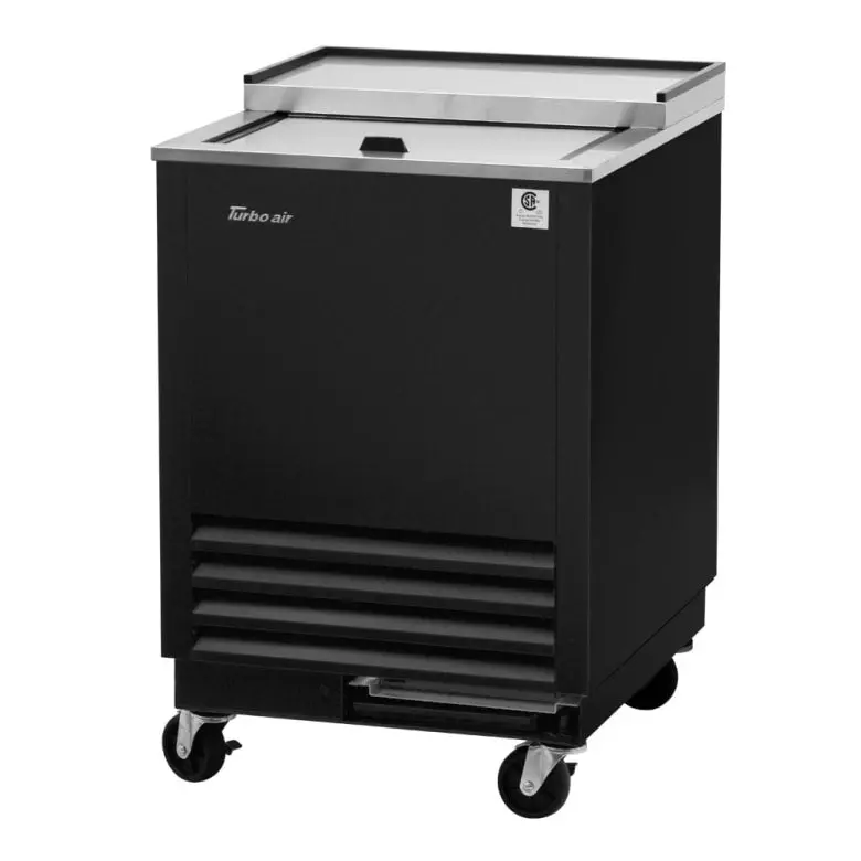 Turbo Air Tbc-24Sb-Gf-N6 Black Single-Section Glass Door Beer Chiller – Holds 48 Mugs, 115V 1
