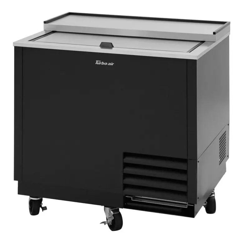 Turbo Air Tbc-36Sb-Gf-N Black 36" Single-Section Glass Door Beer Chiller – 93-Mug Storage, 115V 1