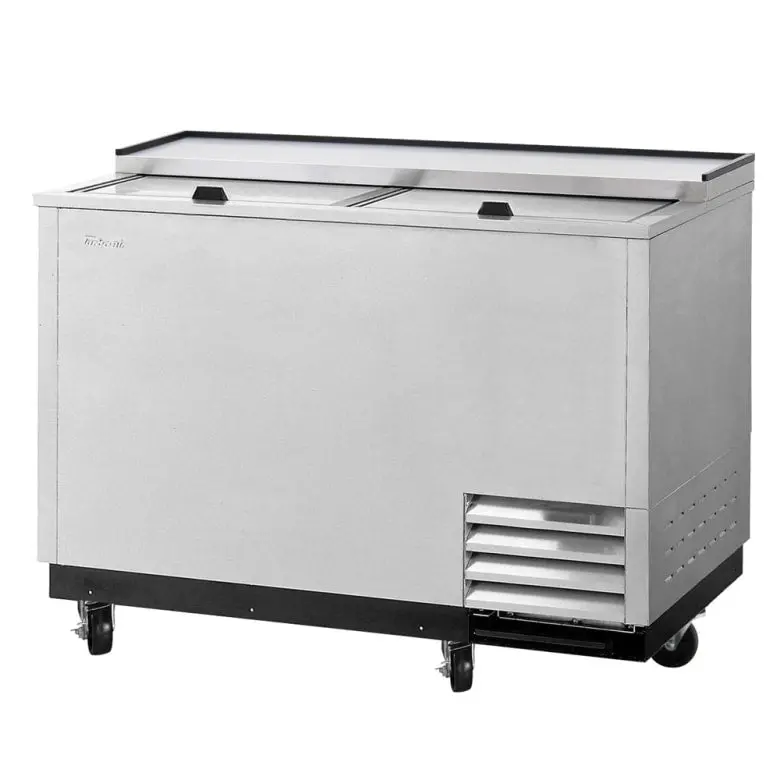 Turbo Air Tbc-50Sd-Gf-N Stainless Steel Dual-Section Glass Door Beer Chiller – 140-Mug Capacity, 115V 1