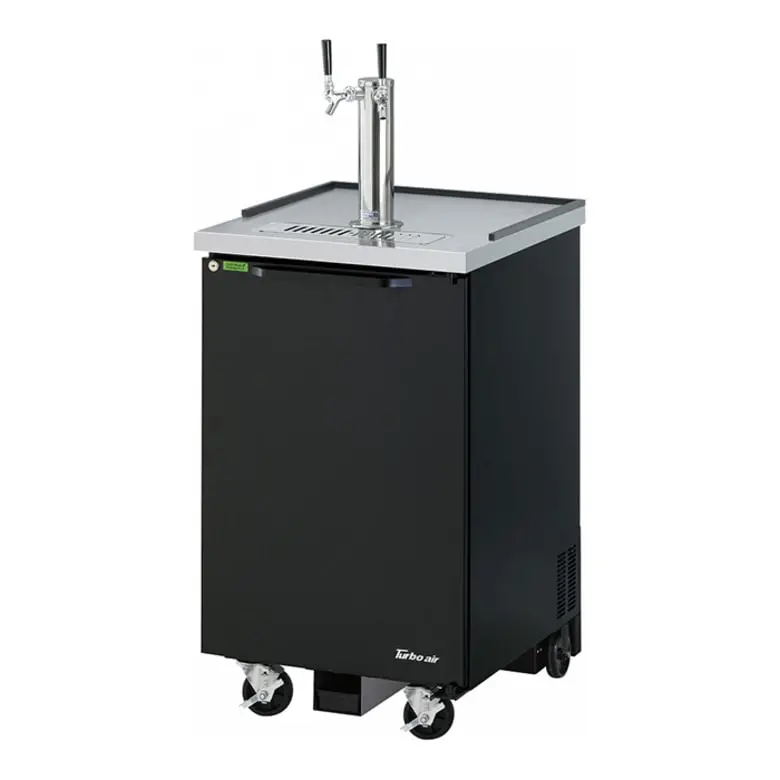 Turbo Air Tbd-1Sbd-N6 Black 23.6" Single-Tap Kegerator – One Half-Barrel Dispenser, 115V 1