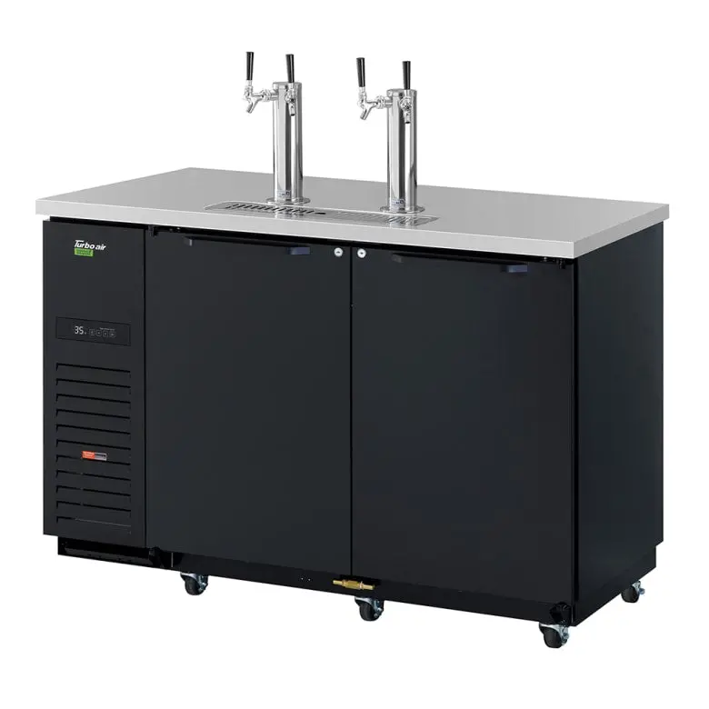 Turbo Air Tbd-2Sbd-N6 Black 58.8" Dual-Tap Kegerator – Fits Two Half-Barrels, 115V 1