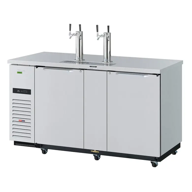 Turbo Air Tbd-3Sdd-N Stainless Steel 69" Triple-Half-Barrel Kegerator – Dual-Tap Dispensing, 115V 1